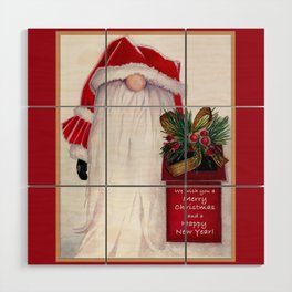 Letters to Santa - Red Trim Wood Wall Art