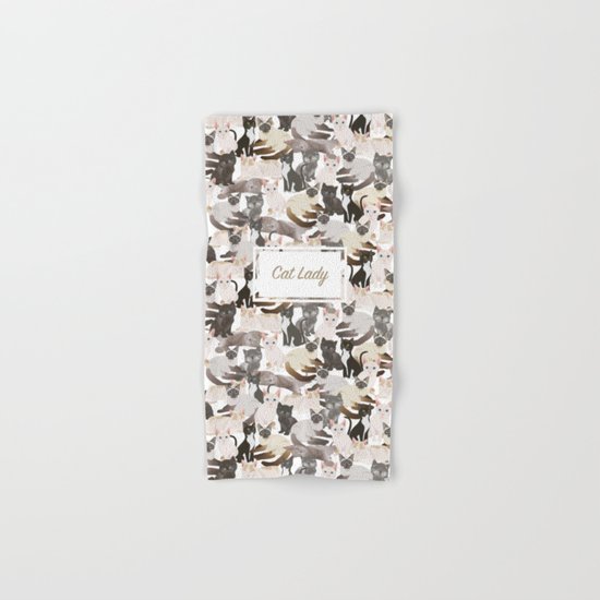 Cat lady Hand & Bath Towel