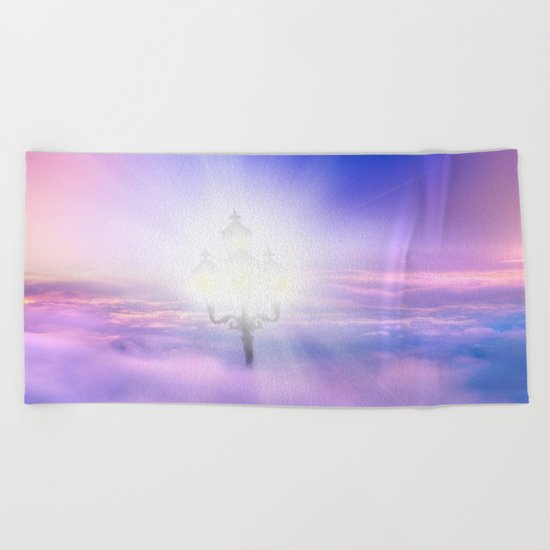 Lights Above the Clouds Beach Towel