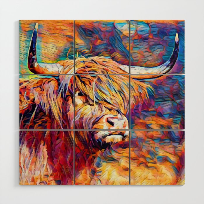 Highland Cow 6 Wood Wall Art