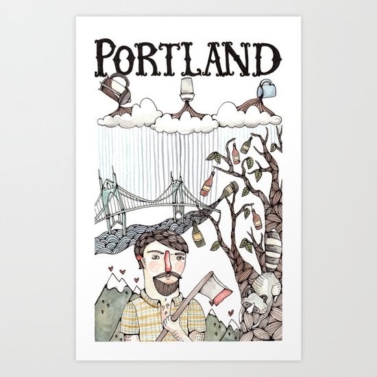 Portland, Oregon Art Print