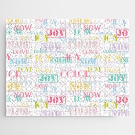 Enjoy The Colors - Modern abstract typography pattern  Jigsaw Puzzle