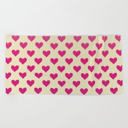 Retro Minimal Heart | Valentine’s Day Beach Towel