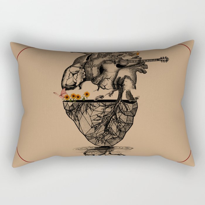 Butterfly Heart Rectangular Pillow