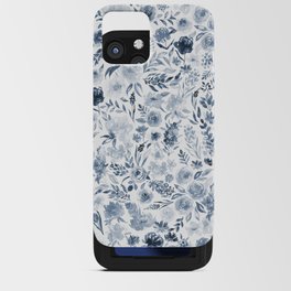 Watercolor florals in blue iPhone Card Case