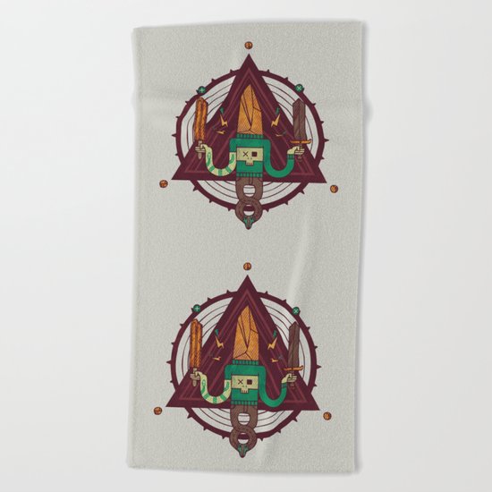 He, with the peculiar voice Beach Towel