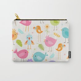 Birds - Off White Carry-All Pouch
