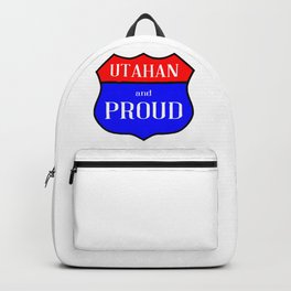 Utahan And Proud Backpack | Highway, Proud, Graphicdesign, State, Shield, Interstate, Us, Utahan, America, Route 