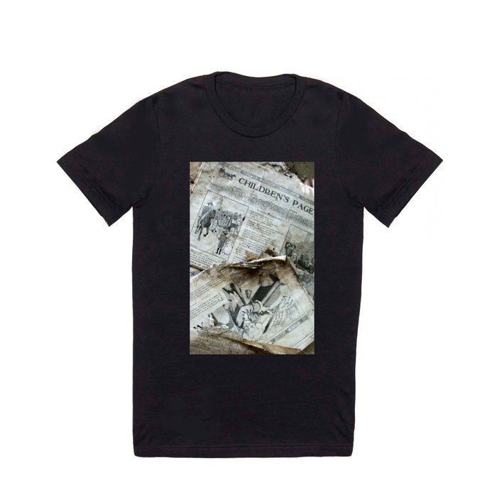 Old Newspaper Left to the Elements...Children's Page T Shirt