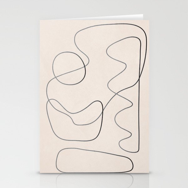 Abstract Line III Stationery Cards