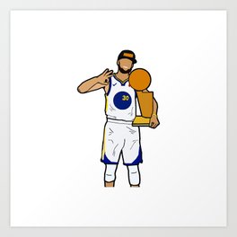 Curry basketball Art Print
