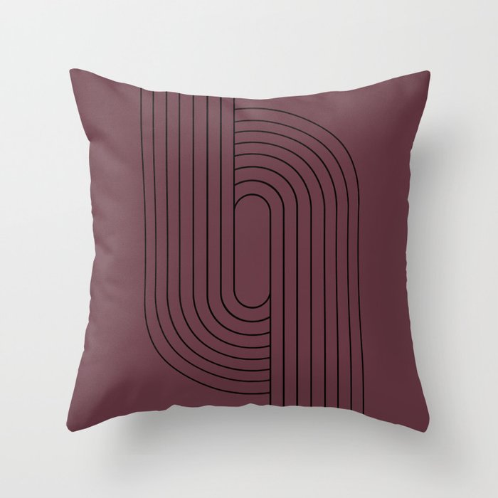 Oval Lines Abstract XXV Throw Pillow