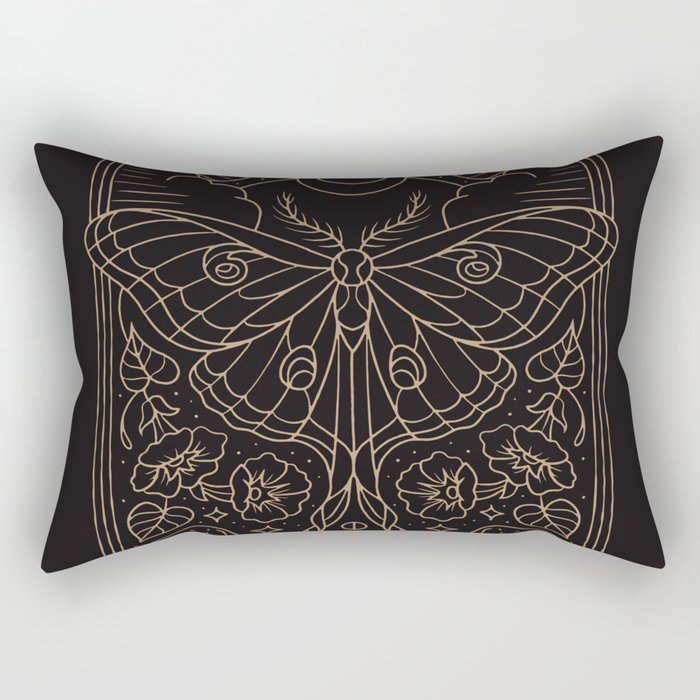 Moon Moth Rectangular Pillow