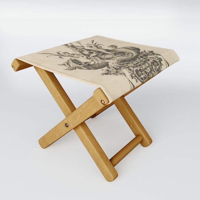 Poseidon and the Kraken Folding Stool