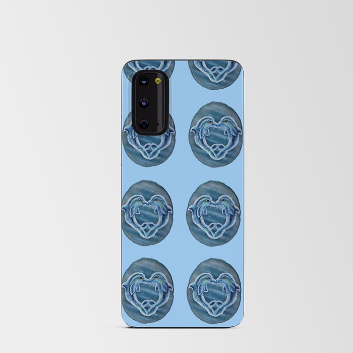Kissing Dolphins Blue Agate  Android Card Case