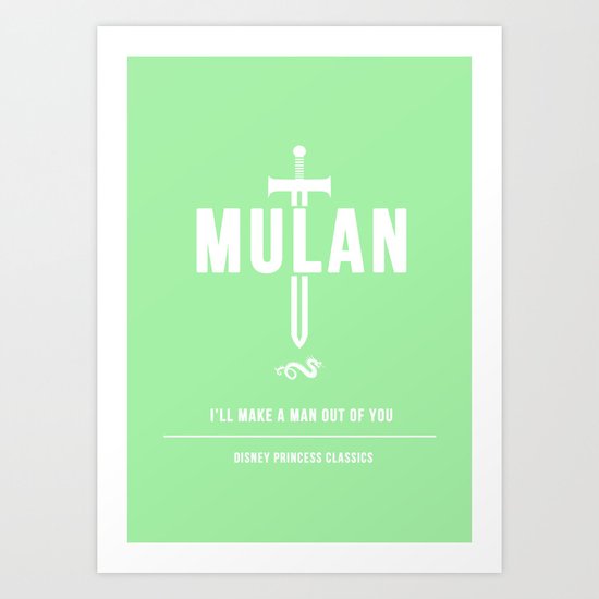 Disney Princesses: Mulan Minimalist Art Print