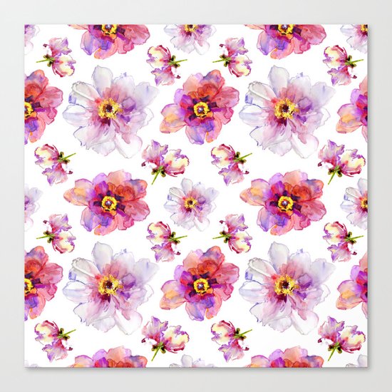 Delicate Floral Pattern 03 Canvas Print