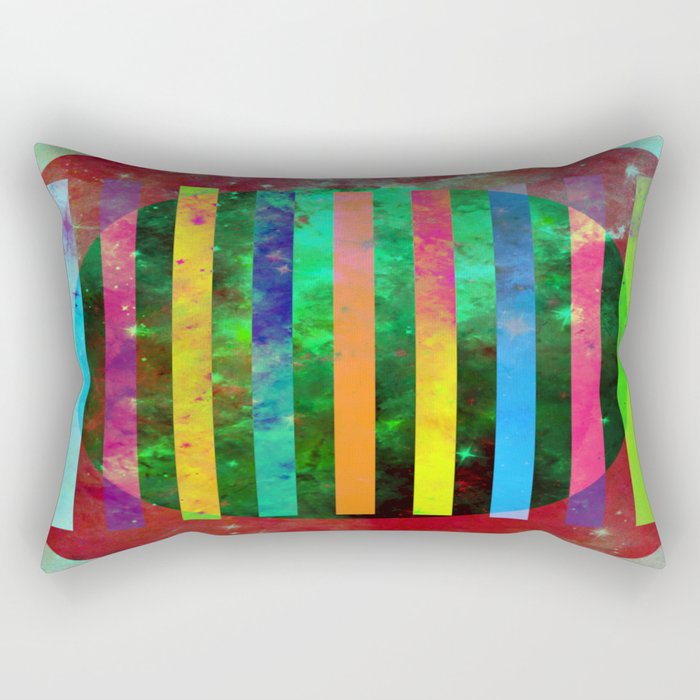 Galactic Stripes - Abstract, geometric, space themed artwork Rectangular Pillow