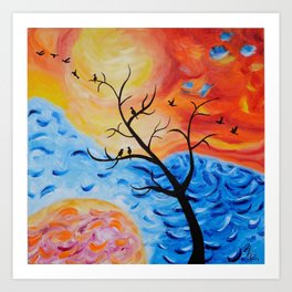 abstract birds art prints society6