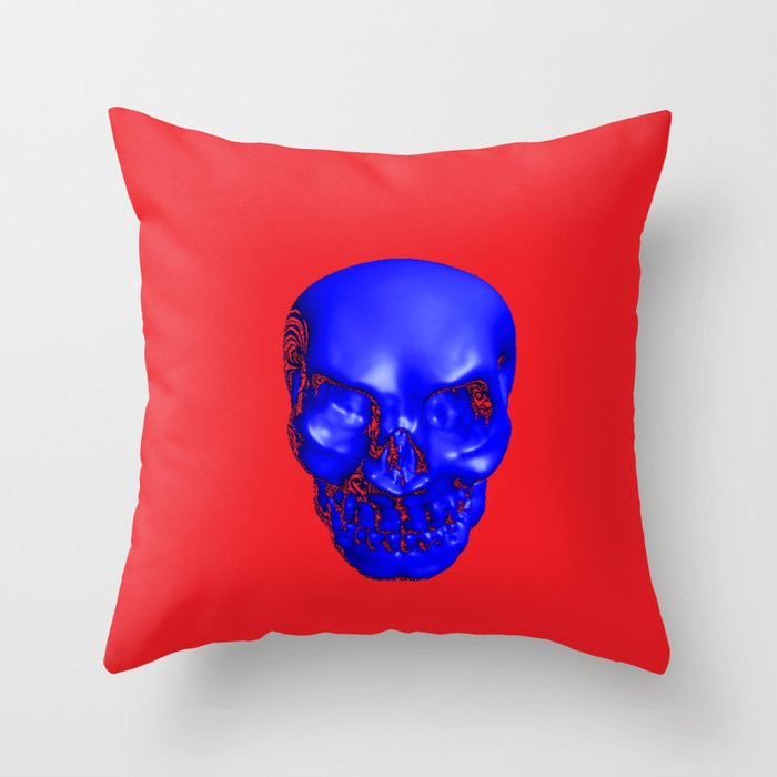 Psychedelic Skull 2 Throw Pillow