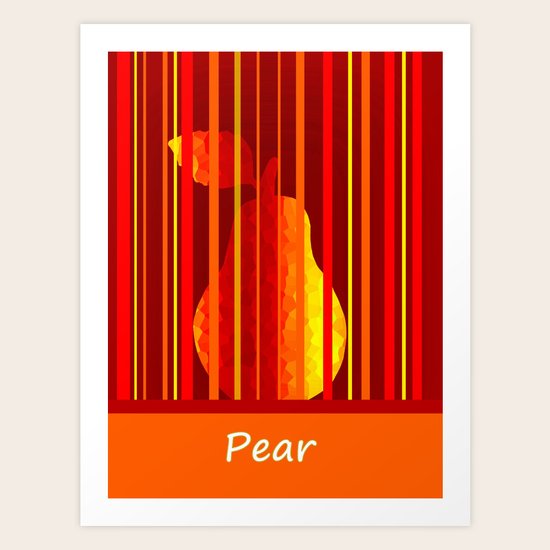 Dramatic Pear Art Print