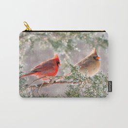 Hoarfrost Cardinals Carry-All Pouch