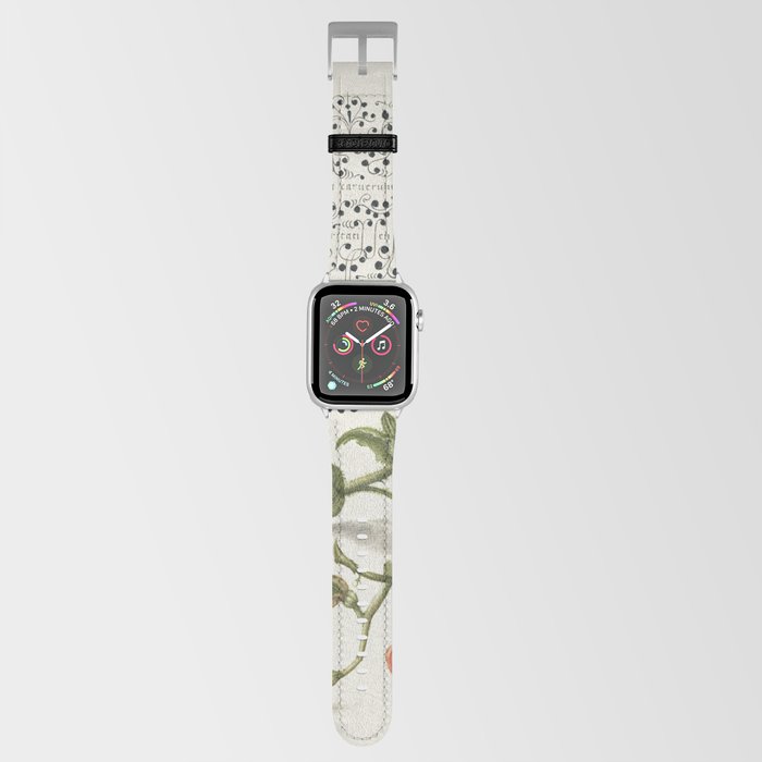 Vintage fruit and vegetables calligraphic poster Apple Watch Band