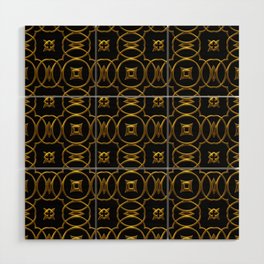 Black and gold,trellis background  Wood Wall Art