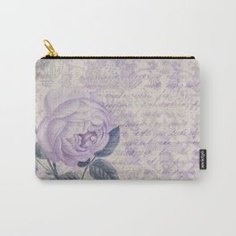 shabby chic pale lavender pattern Carry-All Pouch