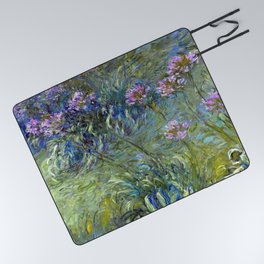 Claude Monet Agapanthus Picnic Blanket