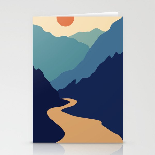 Mountains & River II Stationery Cards
