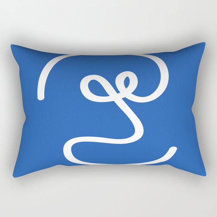 Big Grin \\ Classic Blue Rectangular Pillow