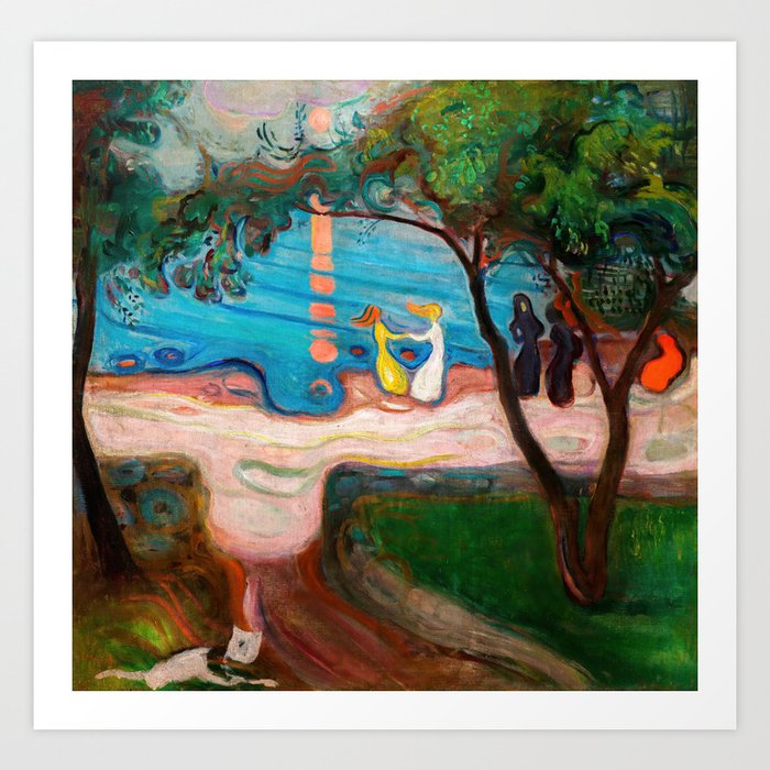Edvard Munch - Dance on the Beach Art Print