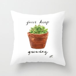 Growth succulent Throw Pillow