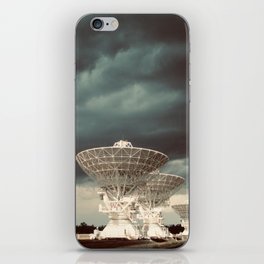 Radio telescope before the storm iPhone Skin