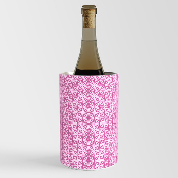 Pink Geometric Circles Wine Chiller