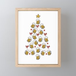 Christmas beer tree Framed Mini Art Print