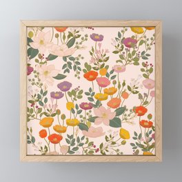 Botanical Cloisonne Garden Cream Framed Mini Art Print