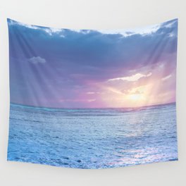 Sea Sky Sunset Wall Tapestry