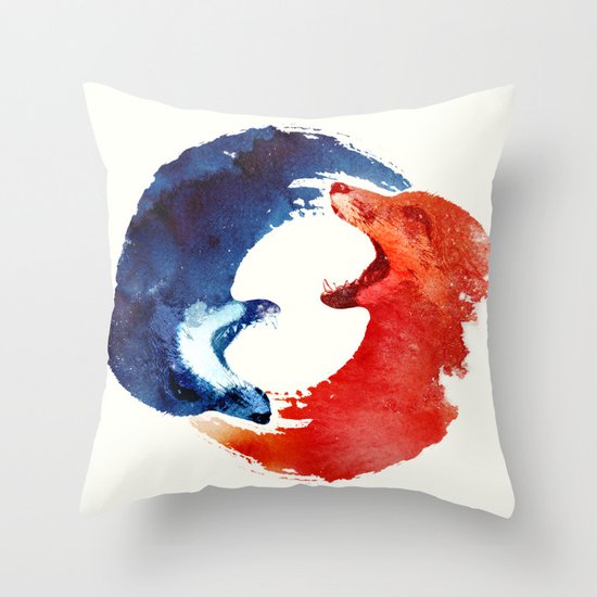 Ying yang Throw Pillow