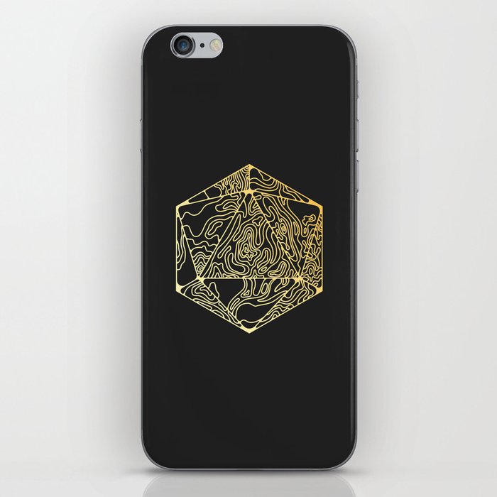 Gold Icosahedron iPhone Skin