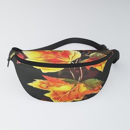 Christian Cross of Autumnal Leaves Acrylic Art Fanny Pack