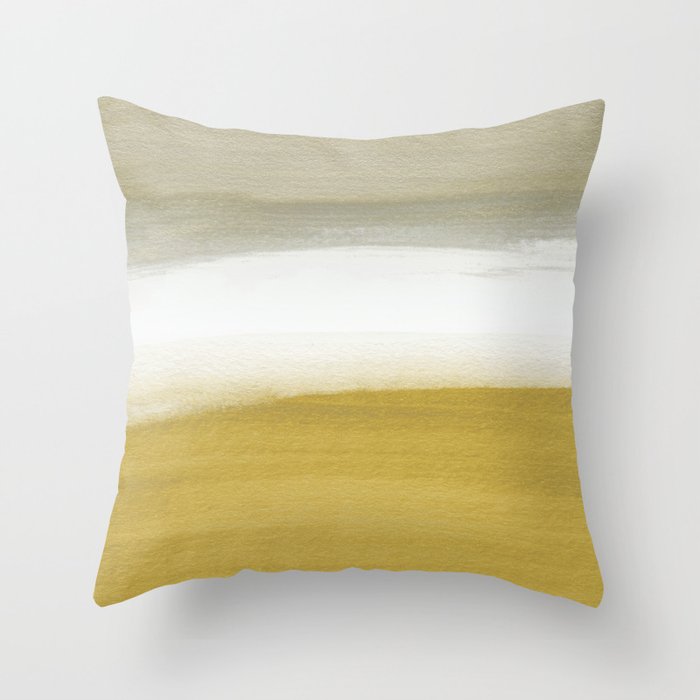 Horizon Gold Throw Pillow