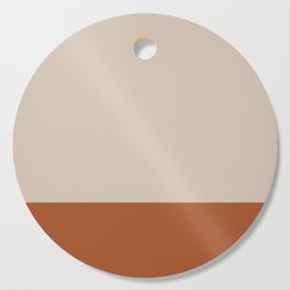 Minimalist Solid Color Block 1 in Putty and Clay Cutting Board