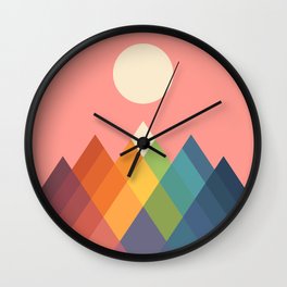 Rainbow Peak Wall Clock