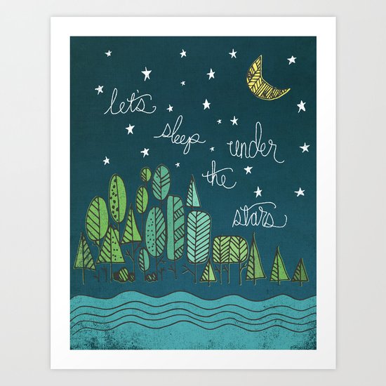 ...under the stars Art Print