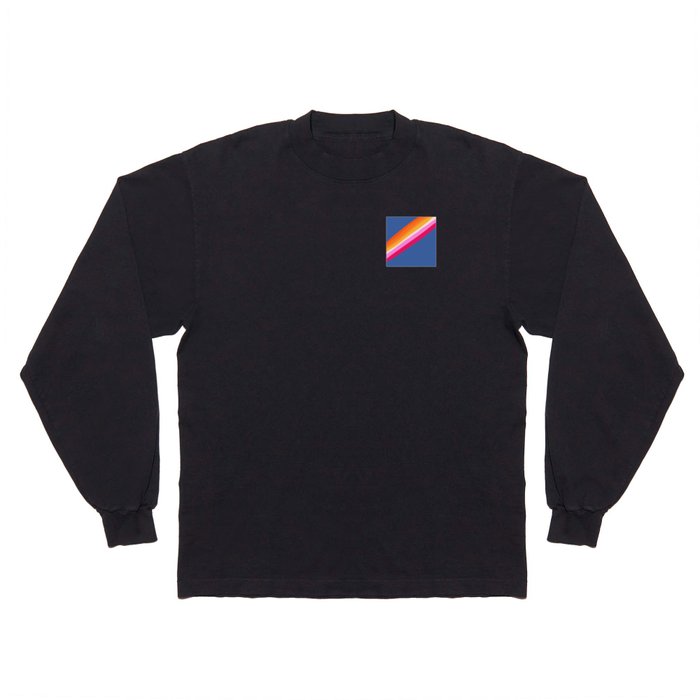 Streak - Colourful Retro Abstract Minimalistic Art Design Pattern Long Sleeve T Shirt