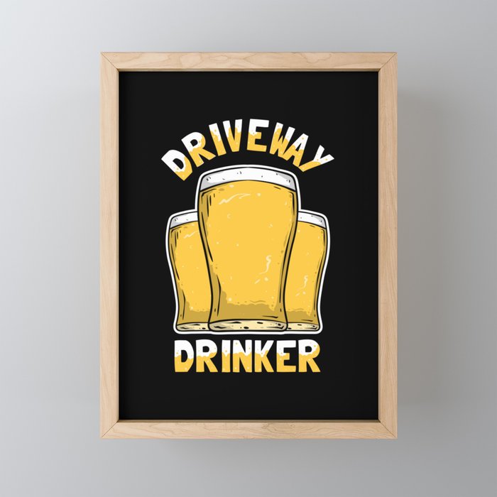 Driveway Drinker Framed Mini Art Print