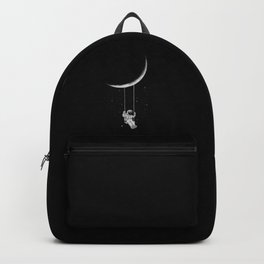 Moon Swing Rucksack | Black and White, Astronaut, Fantasy, Moon, Moonswing, Space, Drawing, Illustration, Digital, Other 