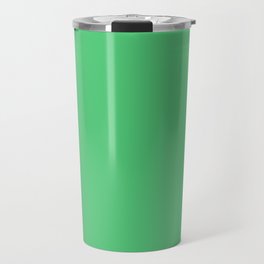 Paris Green Solid Color Popular Hues Patternless Shades of Green Collection - Hex Value #50C878 Travel Mug